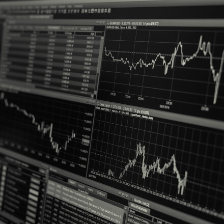 Black and white charts and graphs