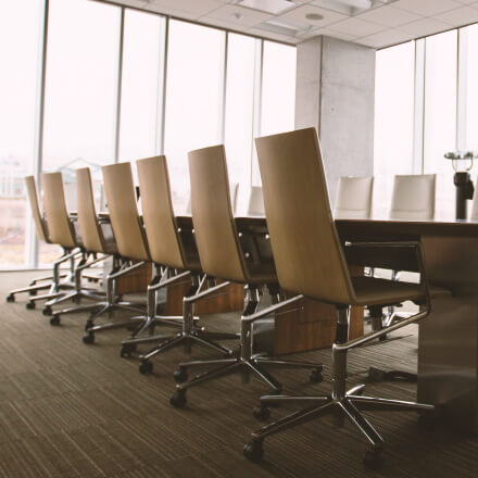 Conference room with chairs and table