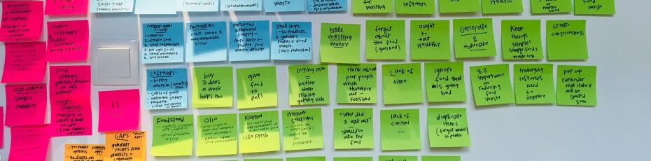 Board with colourful sticky notes